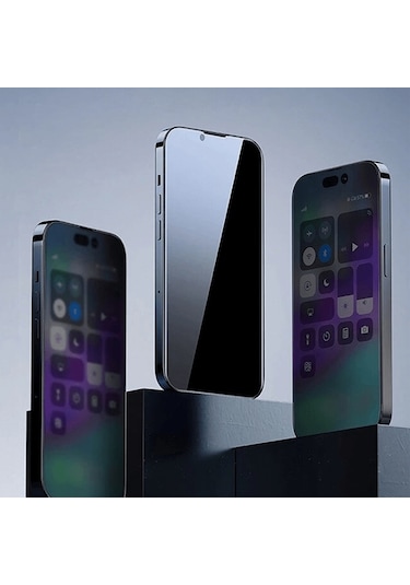 Baseus Crystal Apple iPhone 15 Pro Max Uyumlu Privacy Cam Ekran Koruyucu 2ade