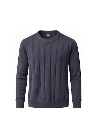 Classics Men Slim Fit Bisiklet Yaka Uzun Kol Erkek Triko - 7520 Lacivert
