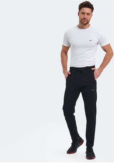 Slazenger OLIVA IN Erkek Cepli Siyah Eşofman Altı