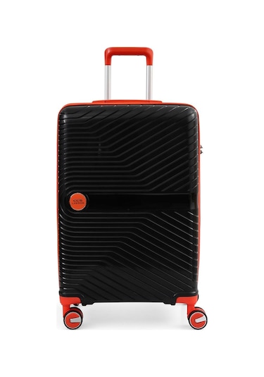 Ççs 5239 Polipropilen Orta Boy Valiz Siyah-turuncu Siyah - Turuncu