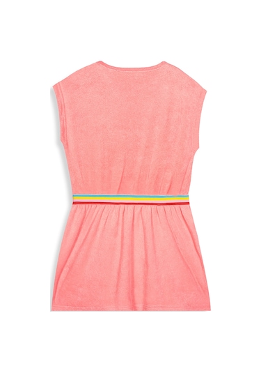Denokids Pembe Çilek Kız Çocuk Havlu Elbise Çok Renkli