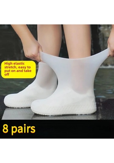 Willowhaven 8 Çift Su Geçirmez Lateks Ayakkabı Kılıfı Sarı Unisex Tek Beden Outdoor Kullanım Altın