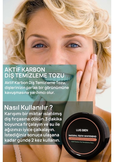 Luis Bien Ağız Bakım Seti Aktif Karbon Diş Tozu 50 G + Aktif Karbon Diş Macunu 75 ML + Naneli Ağız Bakım Suyu 30 ML