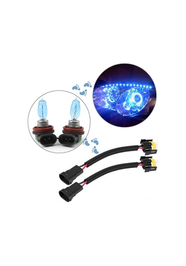 Xindoker H11 Faro Bulb Bağlantı Kablosu, 9006/hb4/9012 Uyumlu, Porselen Malzeme, Plug & Play, 2 Adet Seti