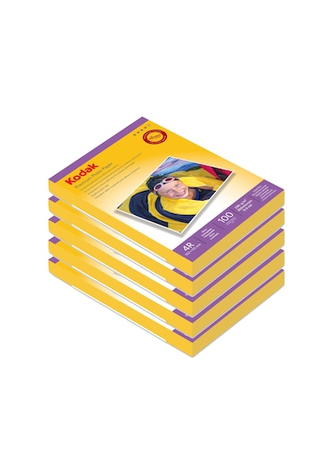 Kodak 230 Gram 10X15 Parlak 5'Li Paket İNkjet Fotoğraf Kağıdı