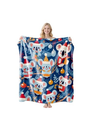 Noel Fral Küçük Battaniye Festival Atmosferi Pratik Kullanım-mt-flr-210 150 130 Yeşil