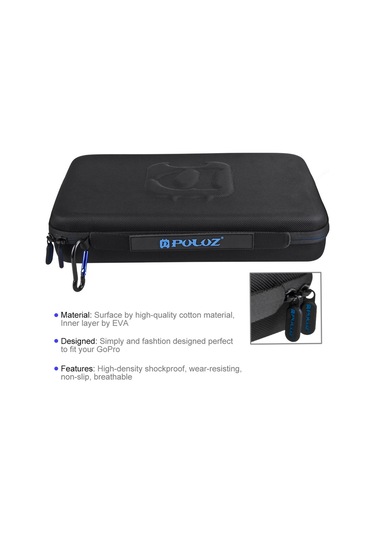 Puluz PU110 Gopro Hero İçin Taşınabilir Kamera Çantası Siyah