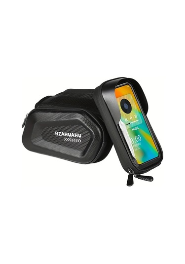 Willowhaven Black 7 İnch Bisiklet Ön Çanta Telefon Tutucu Dokunmatik Ekran Bisiklet Aksesuarı Ahşap