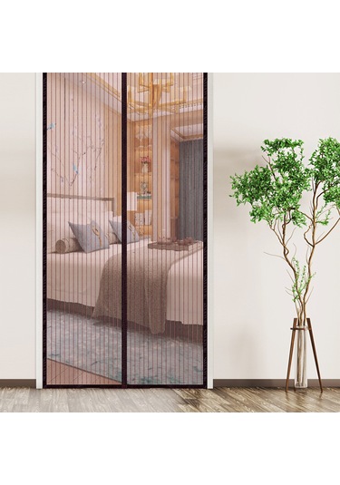 Xindoker Siyah Magnetik Moskit Neti - 80x210 Cm Perde, Bantlı Kurulum, Tıkanıksız Açılış, Poliester Dokuma, Ev Odaları İçin Siyah