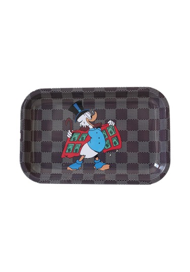 Büyük Metal Tepsi Rich Duck Mor