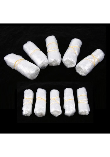 Suntek 100 Adet Tek Kullanımlık Duş Başlıkları Elastik Saç Beyaz