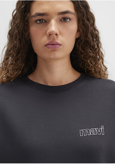 Mavi - Mavi Logo Baskılı Gri Sweatshirt 1611656-82185 Gri
