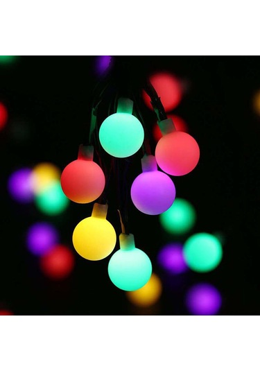 Suofeng Usb Led Toplum Işığı Dış Mekan Kamp Dekorasyonu - Renkli Toplar, 10m 80 Işık, Sürekli Açık Modu