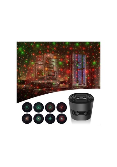 Tongxida Usb Şarj Mini Lazer Sahne Işığı, 8 Renkli Siyah, C209 Diğer