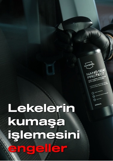 Nasiol Nano Seat Protect Araç Kumaş Yüzeyleri için Nano Kaplama Yeni Araç Kokulu 4 Ay Dayanım 500 ML