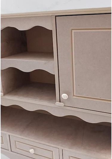 Hobi Adn 90357 Mutfak Dolap Terek Klasik Model Cnc Kesim Ahşap Mdf Ham El Yapım