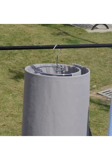 Qu/2 Adet Çamaşır Kurutma Askısı Paslanmaz Çelik Çamaşır Tutucu Battaniye, Çarşaf, Perde İçin Spiral Askı Gümüş Diğer