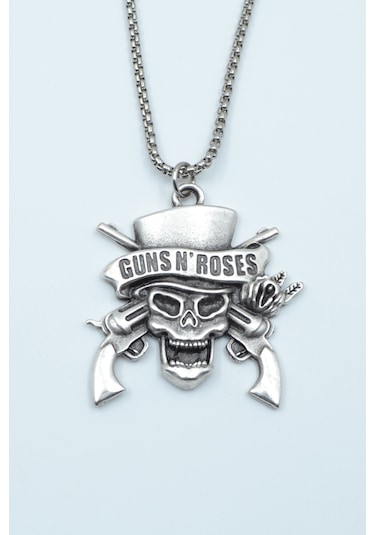 Guns'n Roses Örme Zincir Kolye Gümüş