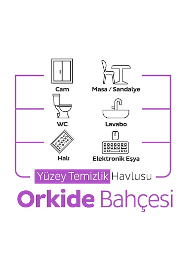 Sleepy Easy Clean Orkide Bahçesi Yüzey Temizlik Havlusu&Mendili 12x100 (1200 Yaprak)