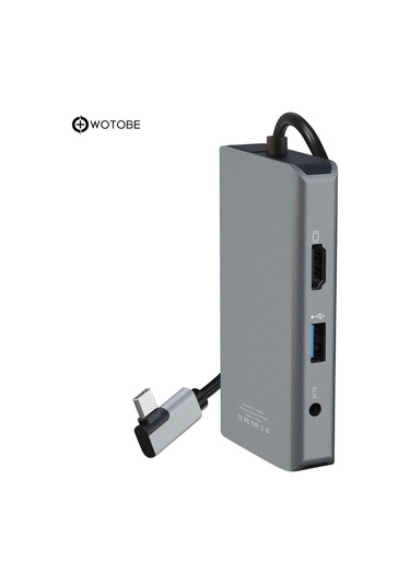 9 Portlu Kablosuz Şarjlı Usb-c Hdtv Hdmı Pd Sd Tf Rj45 Vga Dönüştürücü Adaptör