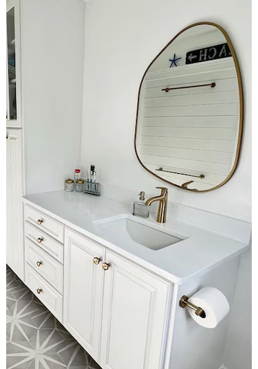 Fawdecor Amorphous Dekoratif Duvar Aynası Beyaz 110x152 Cm Beyaz