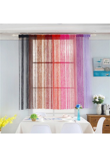 Saçaklı Perde 100x200 Cm 1 Çift Şampanya Diğer