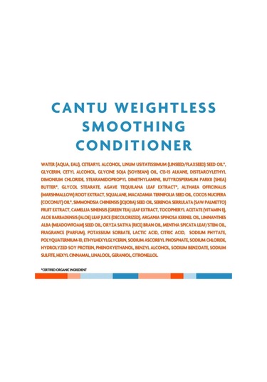 Cantu Weightless Saç Kremi 400 Ml- Kıvırcık Ve Dalgalı Saçlar İçin