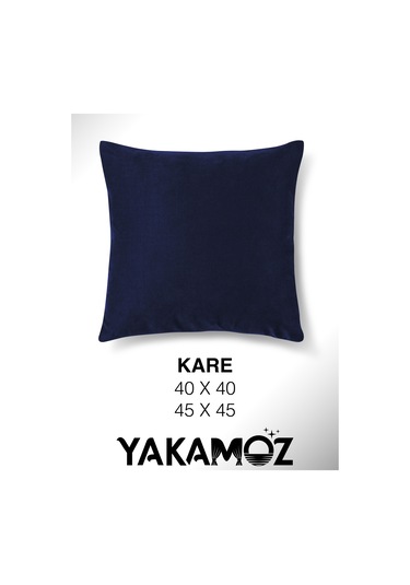 Lacivert Kırlent , Yastık Kılıfı Kadife Görünümlü Velvet Touch Serisi Lacivert