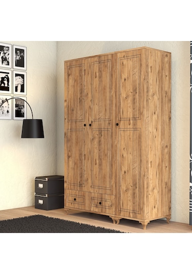 Moxen Mobilya DBC2 Çekmeceli 3 Kapılı Dolap