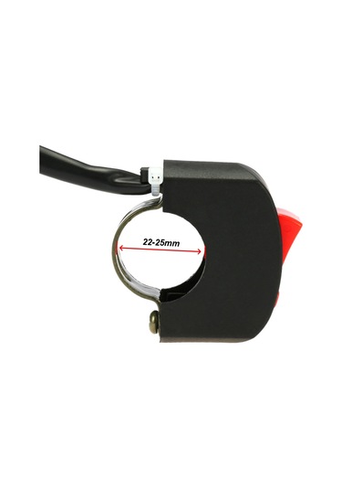 Evrensel Motosiklet Atv Bisiklet Gidon Işık Anahtarı Siyah Siyah