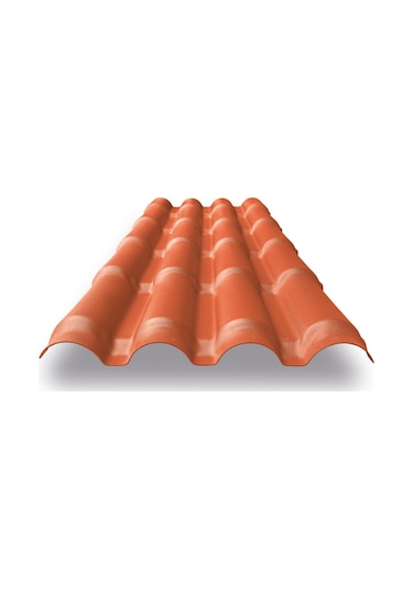 Pvc Kiremit Levha, Kırmızı, 89x262 Cm, 2.5 Mm 1 Adet 2,09 M2