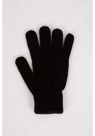 Defacto Kadın Triko Eldiven U9066AZ24WNBK23 Siyah