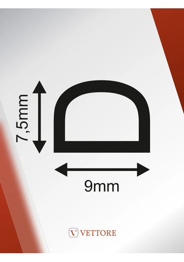 Vettore Kendinden Yapışkanlı D Profil 10m Contası 149938692 10