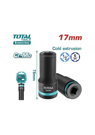 Total 17 Mm 1/2 Altı Köşe Darbeli Derin Lokma Thdıs12172l