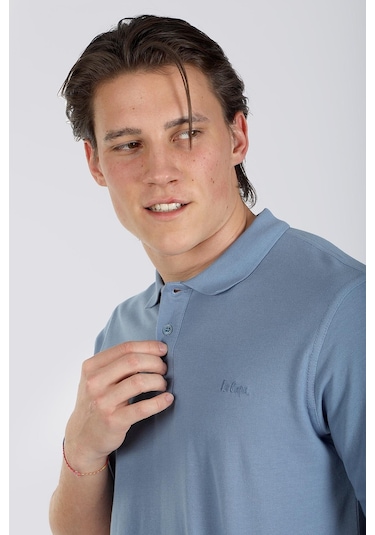 Lee Cooper Twıns 1 Erkek Pike Polo Yaka T-Shırt A.Mavi-17953-A.Mavi Açık Mavi