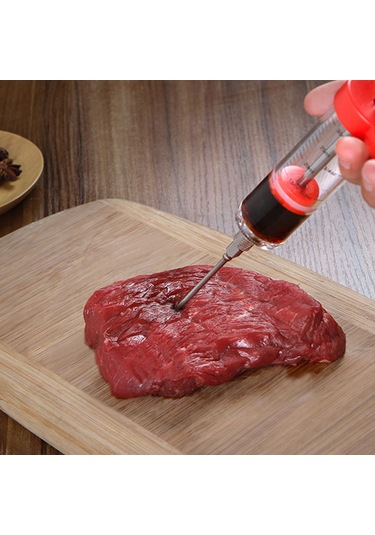 Youtek Et Enjeksiyonu Cihazı - 30ml Gıda Kalitesi Plastik+paslanmaz Çelik, 7.5cm İğne, Barbekü, Mangal, Partiler İçin Lezzet Enjeksiyonu Aracı Çok Renkli