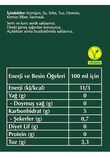 Fersan Kornişon Turşu 720 Cc