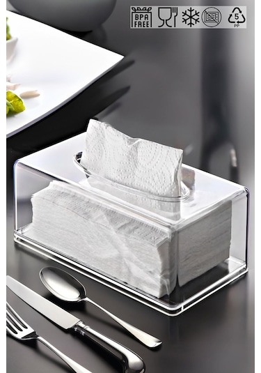 Clear Peçete Organizeri Peçetelik Şeffaf