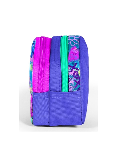 Coral High İki Bölmeli Kız Çocuk Lavanta Grafiti Kalem Çantası Kalemlik