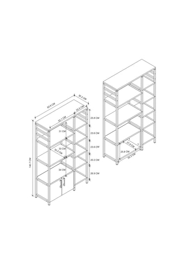 Mutfak Standı 2 Kapaklı 8 Raflı Kahve Köşesi Mutfak Rafı Mutfak Bangosu Brezilya Antrasit