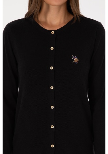 U.s. Polo Assn. Kadın Siyah Hırka Triko 50307737-vr046 Siyah