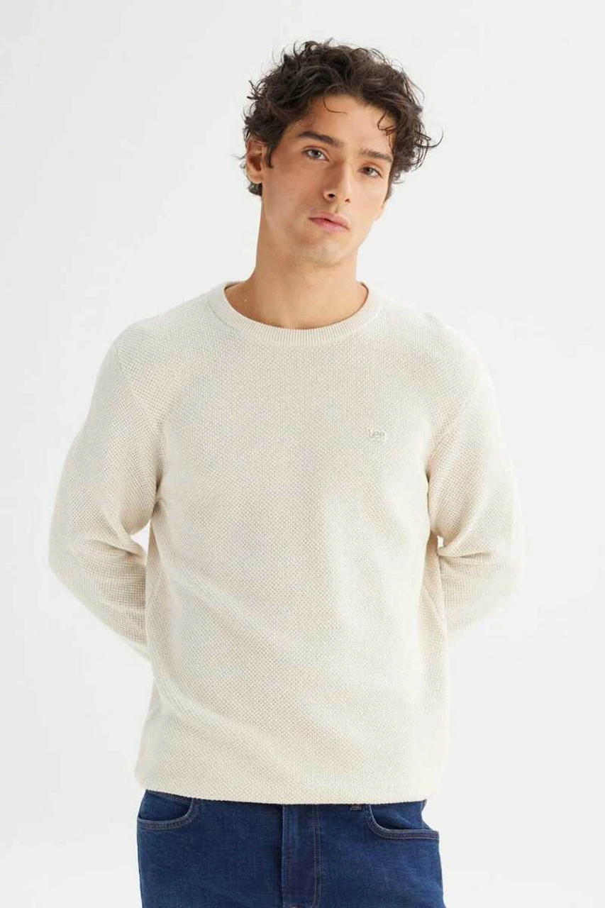 Lee Triko Ekru Erkek Kazak L2520364104 Ekru