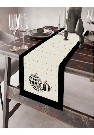 Balkabağı Desen Runner Ve Home Desen Runner 40 X 140 Ikili Paket Renkli