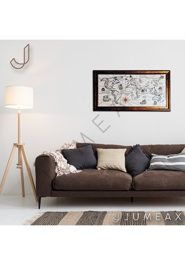 Jumeax Old Map Piri Reis Mermer Tablo
