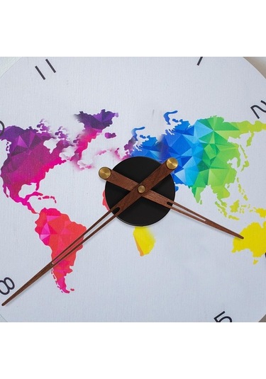 Pazly Yedek Suntek Siyah Siyah Saat Parçalar Mekanizması Hareketi Ahşap Wi Çok Renkli