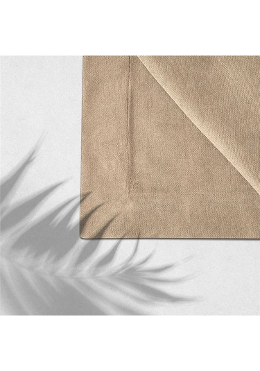 6'lı Kadife Dokulu Servis Peçetesi Bej