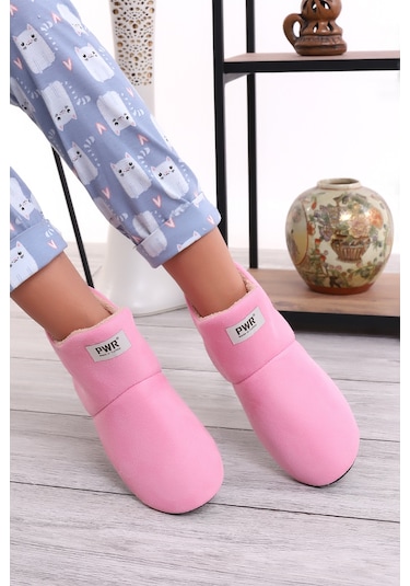 U001 Erkek Kadın Çocuk Ev Pandufu Botu Ev Ayakkabısı Fuşya