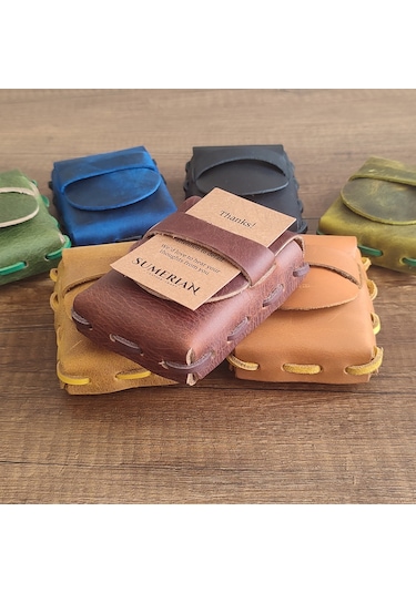 Sumerian Leather Craft  Deri Sigara Kılıfı Tarçın