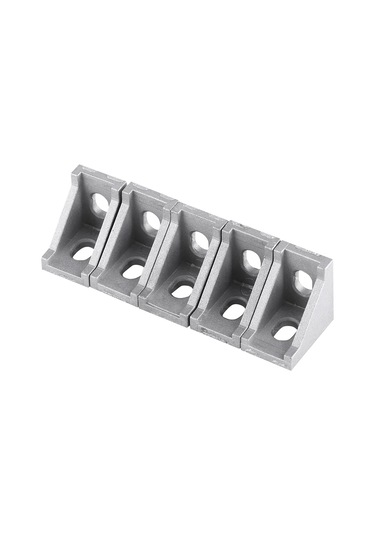 Vkemall Alüminyum Köşe Braketi 28x28x20mm, 10 Adet, Ahşap/metal Birleşimleri Güçlendirici, 10x6.5mm Oval Delikli Diğer