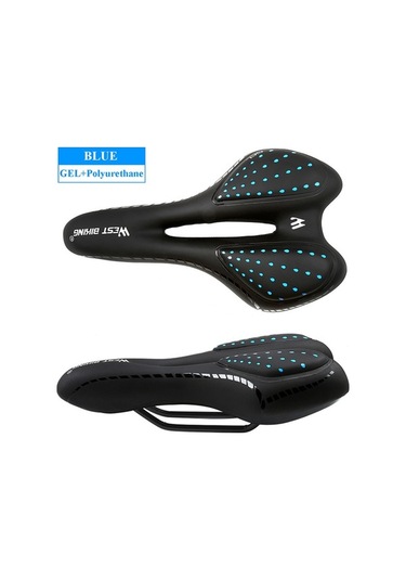 Dancemonkey Çok Renkli Seçeneklerle Gel Poliüretan Bisiklet Sele 270x160mm, 418g Mavi Mavi